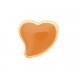 Schieber Herz, für 5mm, goldf. orange